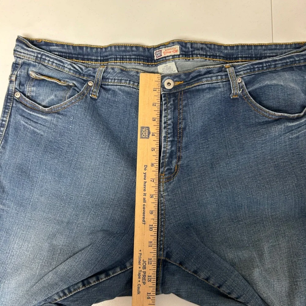 Faded Glory Jeans Women 24W Blue Stretch Straight Leg Flap Pocket